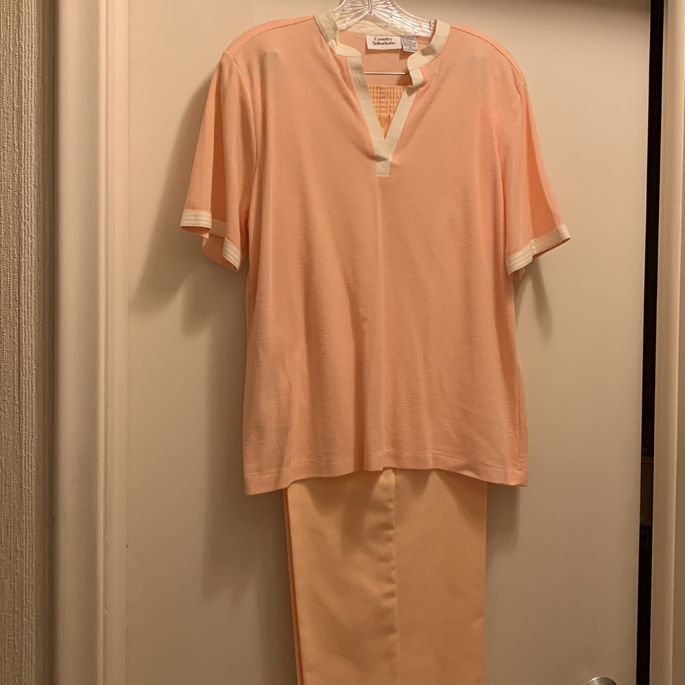 3 Piece Peach Outfit in good condition - jacket, shirt and pants